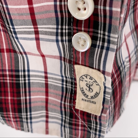 Todd Snyder Mens Plaid Shirt 16.5 32/33 buttons - Picture 3 of 11